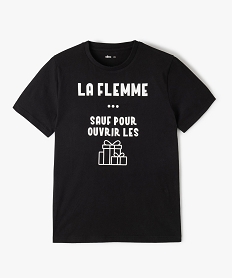 GEMO Tee-shirt garçon à manches courtes spécial Noël noir standard