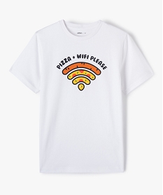 GEMO Tee-shirt garçon à manches courtes avec motif blanc standard