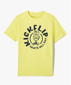 GEMO Tee-shirt garçon à manches courtes avec motif jaune standard