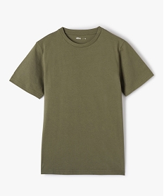 GEMO Tee-shirt à manches courtes uni garçon kaki clair