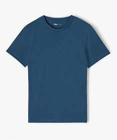 GEMO Tee-shirt à manches courtes uni garçon Bleu