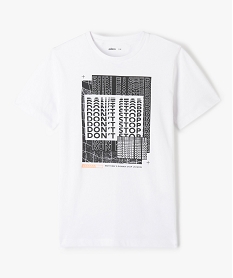 GEMO Tee-shirt garçon avec motif XXL sur l’avant blanc standard