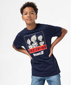GEMO Tee-shirt garçon à manches courtes avec motif - Dragon Ball Z Bleu