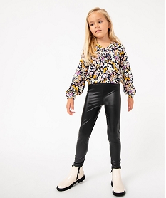 GEMO Legging long en matière extensible fille noir standard