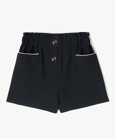 GEMO Short fille en toile avec détails scintillants sur les poches noir standard