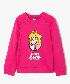 GEMO Sweat fille avec motif Princesse Peach - Super Mario Rose