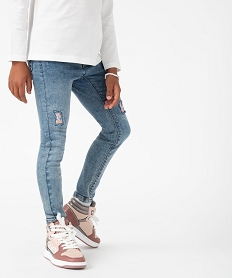 GEMO Jean fille skinny avec sequins brillants - Camps United Gris