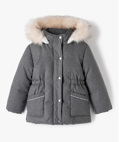 manteau fille elegant a doublure chaude et rembourrage en fibres recyclees gris blousons et vestesI515401_1