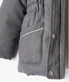 manteau fille elegant a doublure chaude et rembourrage en fibres recyclees gris blousons et vestesI515401_3