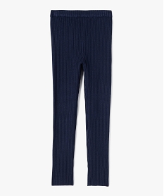 pantalon leggings en maille cotelee fille bleu pantalonsI518501_1