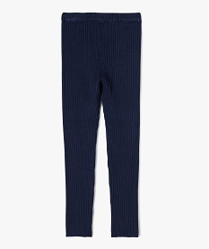 pantalon leggings en maille cotelee fille bleu pantalonsI518501_3