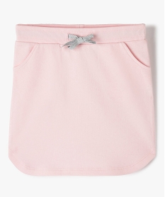 GEMO Jupe courte en maille jogging fille Rose