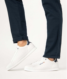 GEMO Baskets homme unies à lacets – Ellesse blanc chine