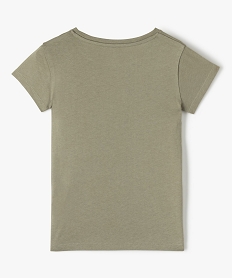 tee-shirt fille a manches courtes avec motif paillete vertI525701_3