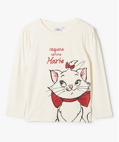 GEMO Tee-shirt fille avec motif Les Aristochats - Disney blanc chine