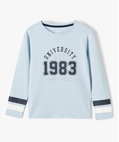 GEMO Tee-shirt fille à manches longues avec inscription – Camps United bleu standard