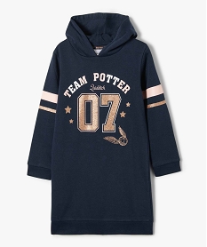 GEMO Robe fille forme sweat avec capuche - Harry Potter Bleu