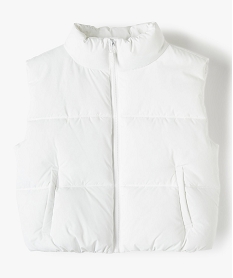 GEMO Blouson garçon matelassé sans manches Blanc