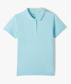 GEMO Polo à manches courtes en coton piqué fille bleu standard