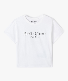 GEMO Tee-shirt fille à manches courtes avec motif dos – Black Clover blanc standard