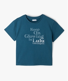 tee-shirt fille oversize imprime - lulucastagnette vertI548801_1