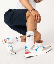 GEMO Baskets homme multicolores à lacets - Slazenger Blanc