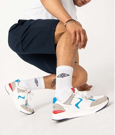 GEMO Baskets homme multicolores à lacets – Slazenger blanc chine