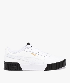 GEMO Baskets femme unies détails contrastés – Puma Carina blanc standard