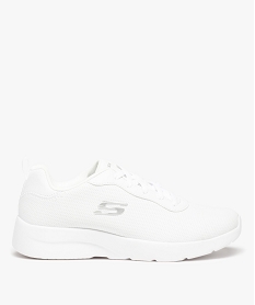 GEMO Baskets femme unies légères à lacets - Skechers Blanc