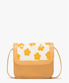 GEMO Sac fille avec rabat en sequins brodés jaune standard