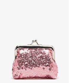 GEMO Porte-monnaie enfant à sequins brillants Rose