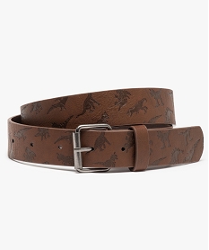 GEMO Ceinture garçon avec motifs dinosaures Brun