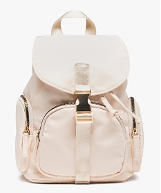 GEMO Sac à dos femme en matière déperlante Beige