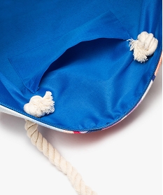 sac de plage a motif feuillage avec pochette zippee amovible multicoloreI580201_3