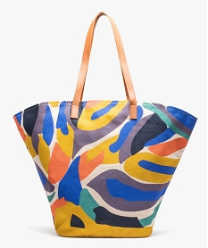 sac cabas femme en toile grand format multicoloreI589101_1