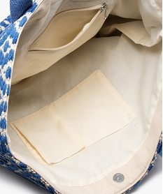 sac cabas femme en toile tissee grand format bleu standardI589201_3