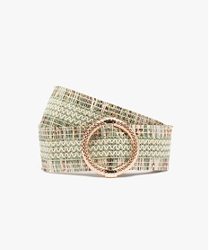 ceinture femme large tissee avec boucle ronde vert standardI591501_1