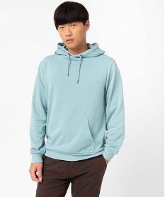 GEMO Sweat à capuche non molletonné homme bleu vif