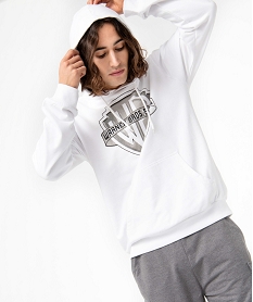 GEMO Sweat homme en molleton doux imprimé - Warner Bros blanc standard