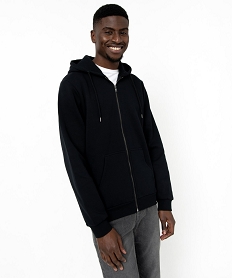 GEMO Sweat zippé à capuche homme noir standard