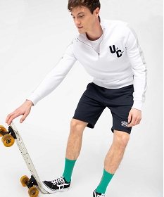 GEMO Sweat homme à col camionneur zippé - Camps United blanc standard