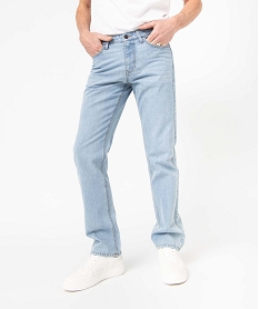 GEMO Jean coupe Regular légèrement délavé homme Bleu