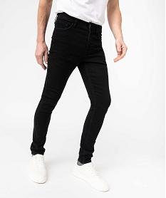 jean homme skinny taille haute en coton stretch noirI596601_2