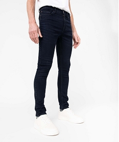 GEMO Jean homme skinny taille haute en coton stretch Bleu