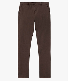 pantalon chino en coton stretch coupe slim homme brunI598301_4