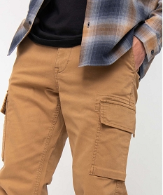 pantalon cargo coupe straight homme beigeI598701_2