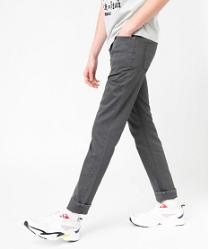 GEMO Pantalon homme coupe straight en toile Gris