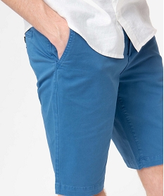 bermuda homme coupe chino en toile stretch bleuI600801_2