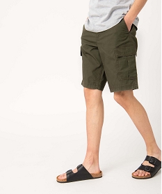 GEMO Bermuda cargo en toile homme kaki standard