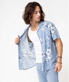 TOILE BLEU CLAIR CHEMISE IMPRIME